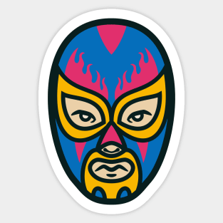 Luchador Cartoon Head Sticker